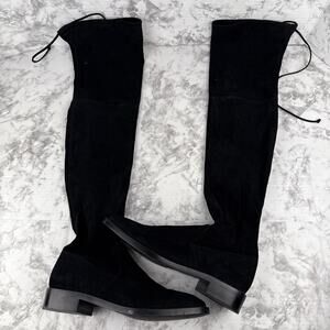 Stuart Weitzman Womens Lowland Over The Knee Boot Size 9 Black Stretch Suede